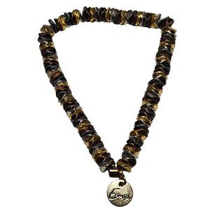 Erinish Tri Tone Metal Beaded Bracelet Gold Tone Charm Tag Fashion Jewelry Women